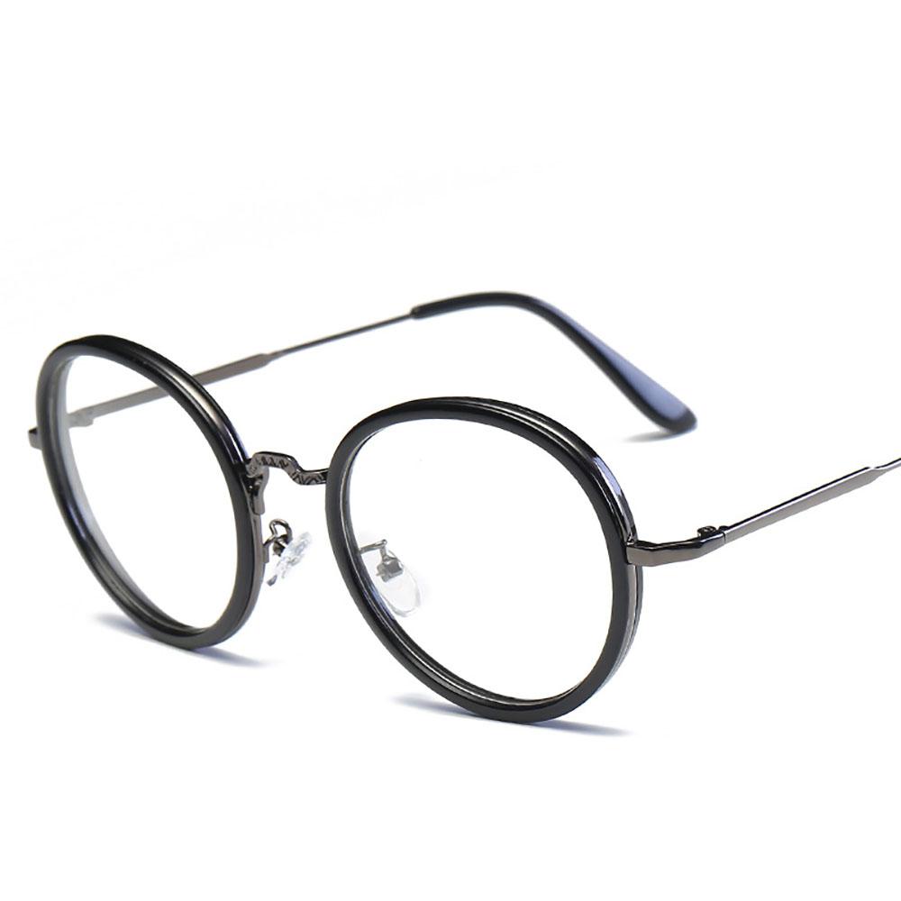 Non-Prescription Glasses Fashion Decorative Specs Pc Lenses Comfortable Round Frame Glasses For Travel Cycling Outdoor Sports