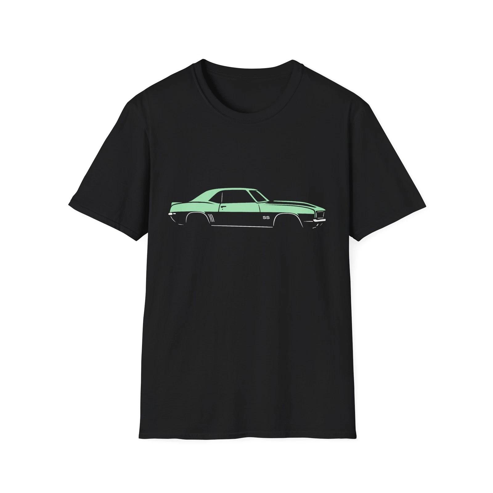 1969 Camaro SS Shirt – Frost Green Muscle Car Tee, Classic Chevy Gift XS