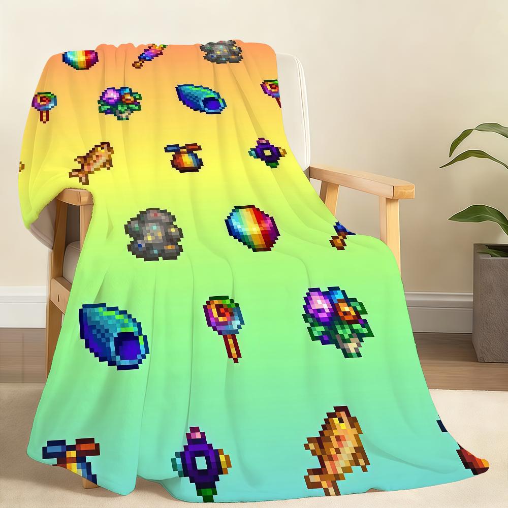 Hot Game S Stardew V Valley Blanket For Soft Throw Blanket for Picnic Bed Sofa Home Bedroom Cozy Warm Comfortable