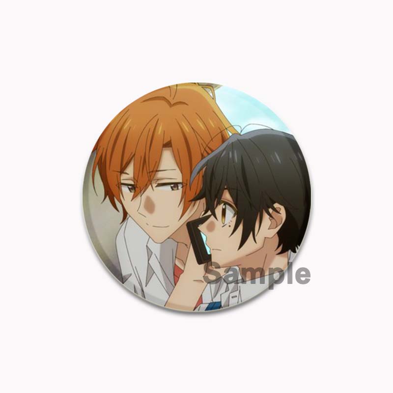 32/44/58mm Round Anime SASAKI and MIYANO Enamel Pins Handmade Brooch Cartoon Cosplay Badge On Backpack Jewelry Accessories Gifts