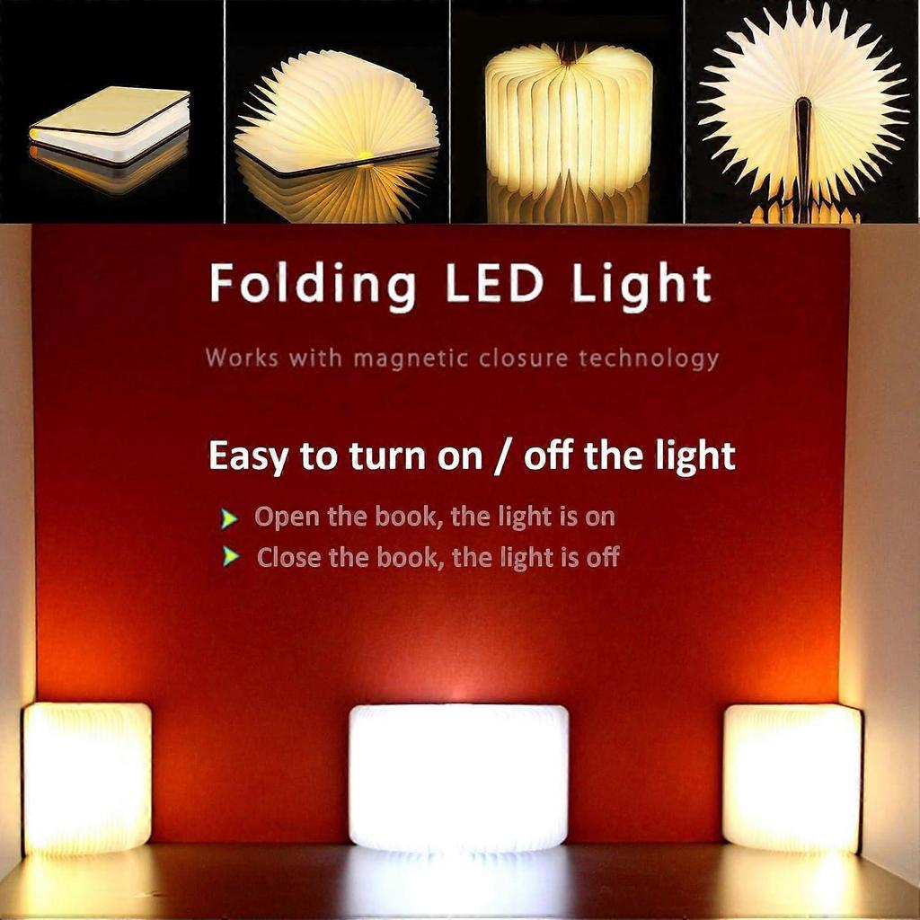 Foldable USB rechargeable LED book light, warm white light, suitable for children's reading