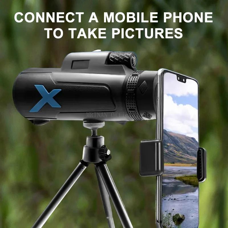 5000M Powerful Telescope 12x50 Zoom HD Telescope Folding Long Distance for Hunting Sports Outdoor Camping Travel