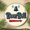 Vintage Americana Doorbell Round Aluminum Metal Art Sign Rustic Home Decor