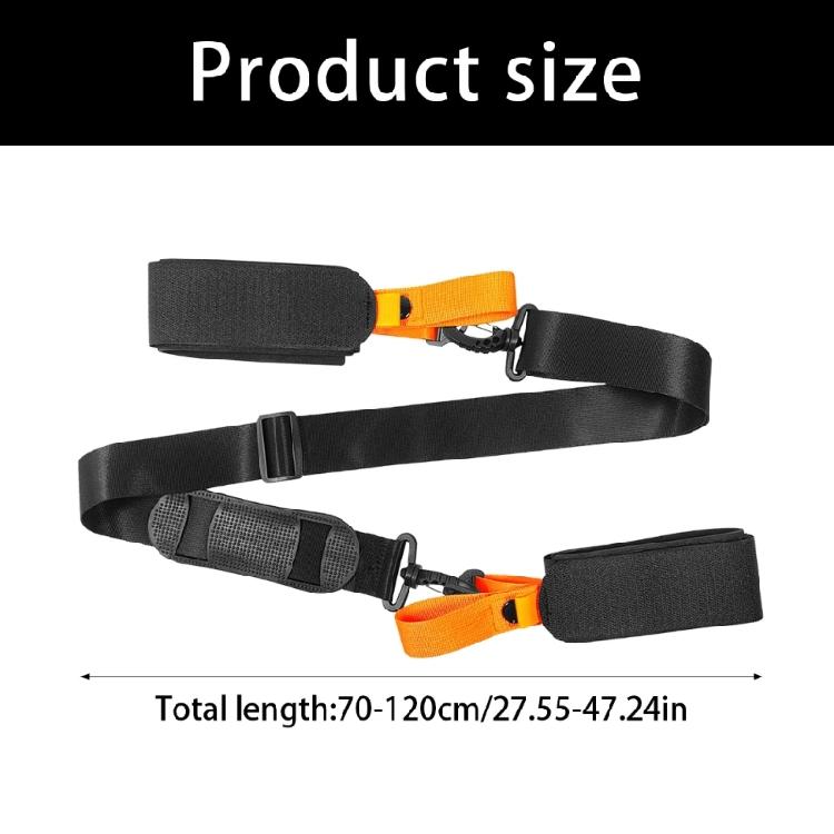 Multiple Use Ski Sled Shoulder Strap Hands Frees Transport For Skis Snowboards Adjustable EVA Strap Outdoor Equipment