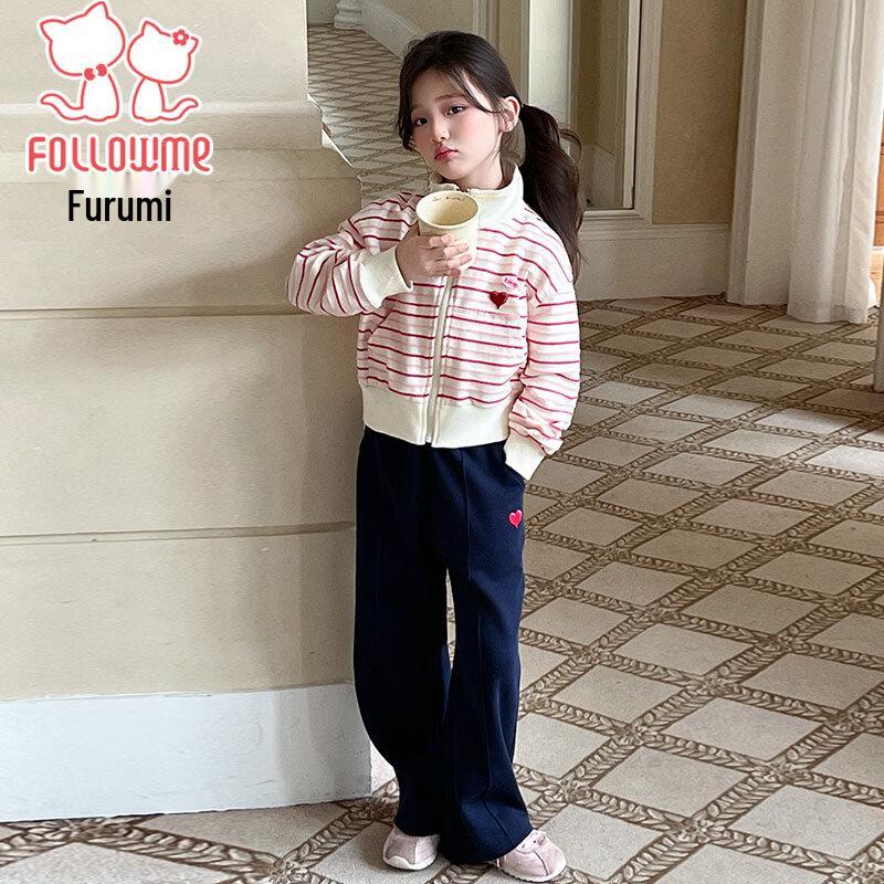 Girls Casual Spring Two-Piece Top and Pants Set 165