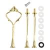 2/3 Tier Cake Stand Afternoon Tea Wedding Plates Party Tableware Golden/Silver Tier Cake Plate Stand Cupcake No Plate Zinc Alloy
