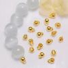 10PCS Brass Crimp End Beads 18K Gold Plated Tip Ball Chain Connector Clasp for DIY Necklace Bracelet Jewelry Making Accessories