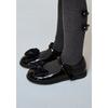 The Coffee Bean   Tea Leaf Black Enamel Ribbon Shoes Ba12af01bk