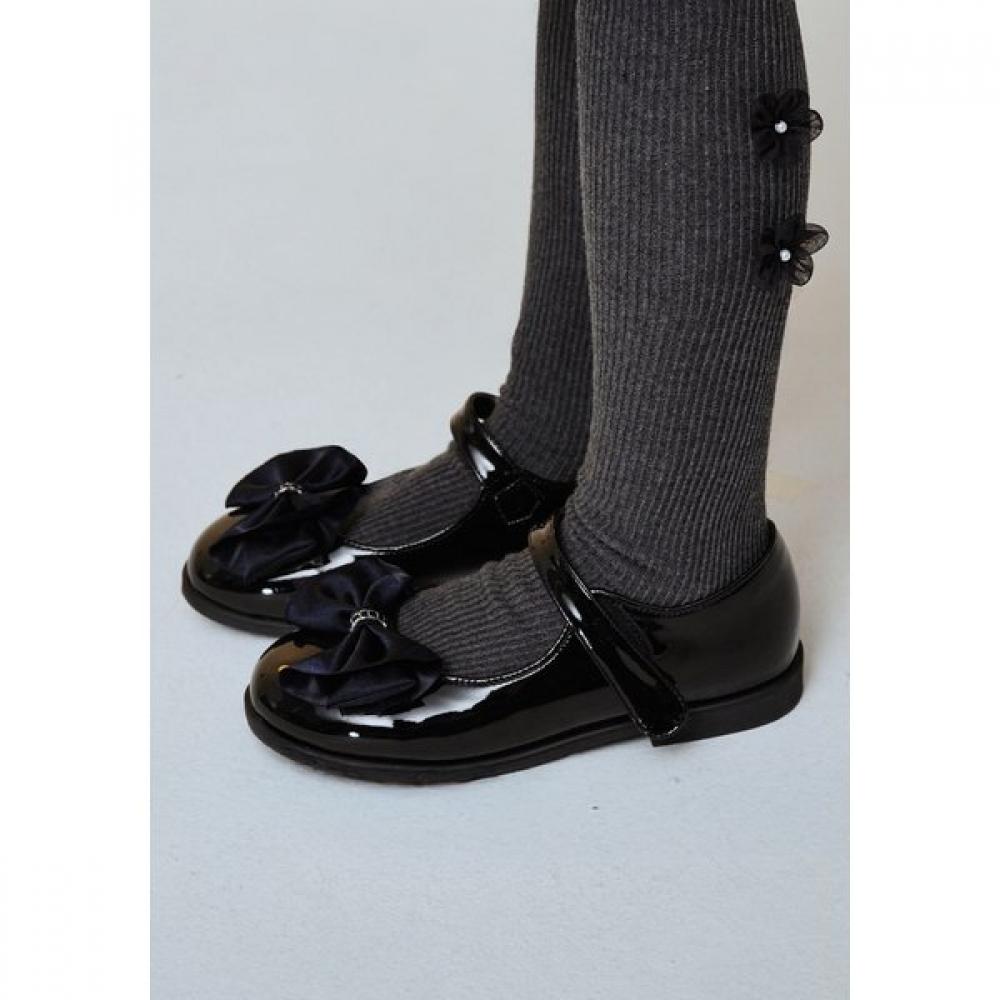 The Coffee Bean   Tea Leaf Black Enamel Ribbon Shoes Ba12af01bk