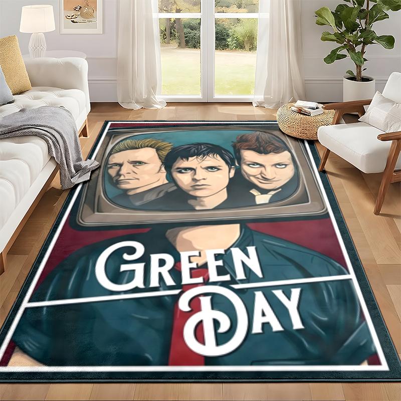 Green day Carpet Door Mat for Living Room or Bedroom Protective Mat Under Chair Office Decoration Christmas Gift Birthday Present