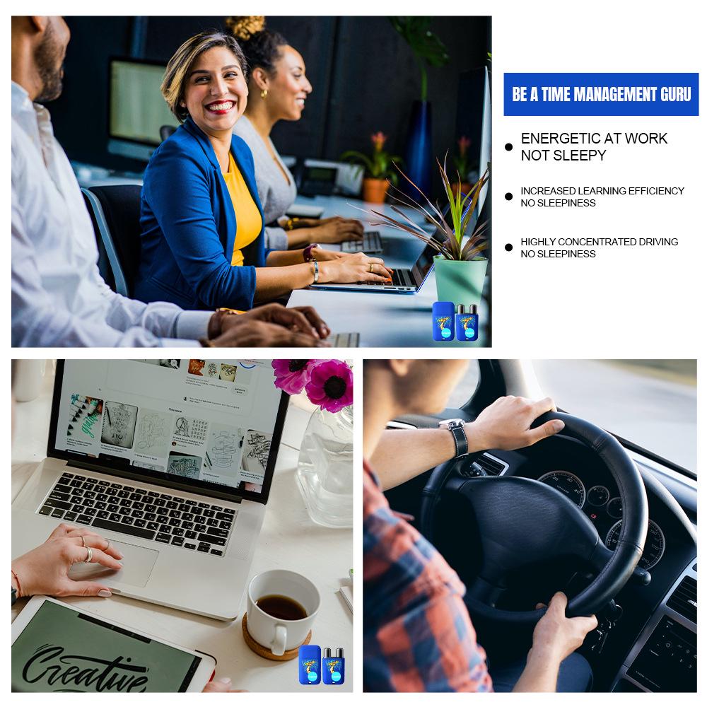 CAUSONE Energy Stick Dual-Hole Nasal Inhaler: Refreshing & Anti-Fatigue Formula In All-English Package