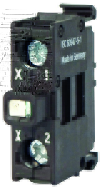 M22-LEDC230- socket, green LED, bottom mounted