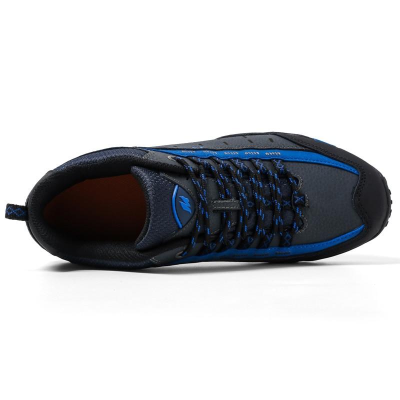 Men Outdoor Climbing Shoes Genuine Leather Waterproof Breathable Hunting Trekking Shoes  Sport Climbing Hiking Sneakers