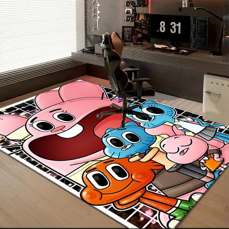 Gum-ball's Amazing World Floor Mat for Living Room, Game Rooms, Office, Bedroom, Office Floor Mat Playful Design, Christmas fan gifts