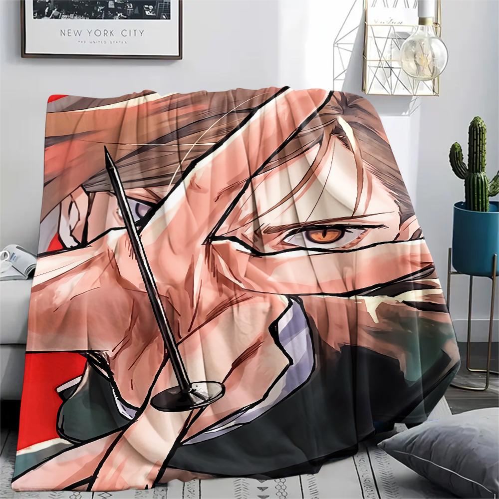 Jujutsu Kaisen Print Flannel Blanket,High quality Comfortable for All Seasons,Home Decor,Warmth and Comfort,Perfect for Christmas Gifts