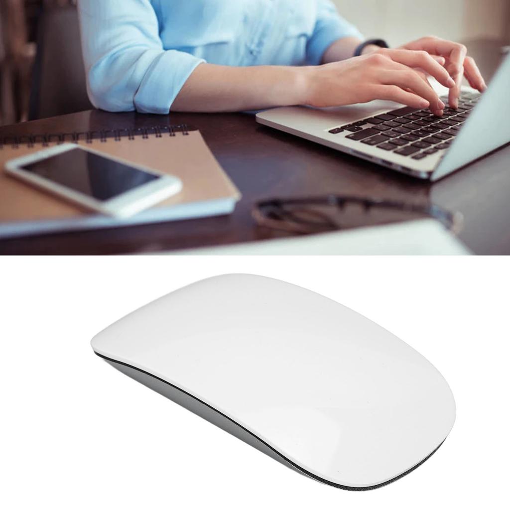 Kabellose Maus Ergonomisch Gebogen Optisch Touch USB C Wiederaufladbar Schlank Leise Reise Computermaus für PC Laptop