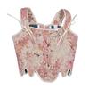 Tie Up Corset TankTop for Women Slimming Body Shaper LaceUp Tied Waist Trainer Girdle Teens Girl French Style Bustier