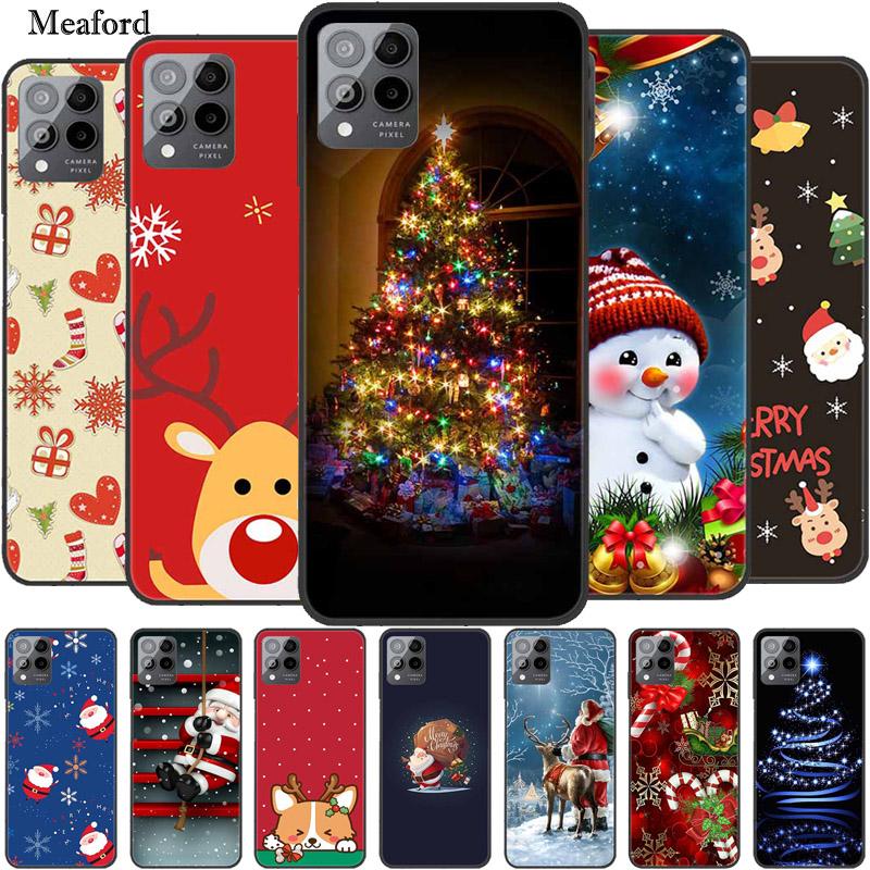 For T-Mobile REVVL 6 5G Case Christmas Soft Silicone TPU Phone Back Cover Case for T-Mobile Revvl 6 Pro 5G Santa Claus Elk Funda