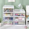 Clear Storage Organizer Desk Organizer with Drawers Plastic Stationery Organizer Makeup Organizer Storage Box for Office