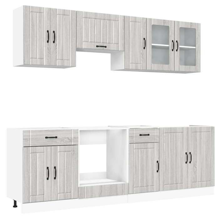 VidaXL Ensemble d'armoires de cuisine 8 pcs Kalmar bois d'ingénierie 3314837