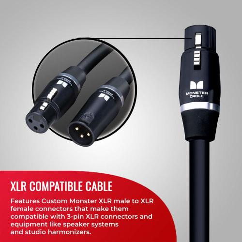 MONSTER CABLE SP2000-M-20 (VMP60002) 20-Feet XLR Male To XLR Female Microphone Cord for Studio Pro 2000 Mic