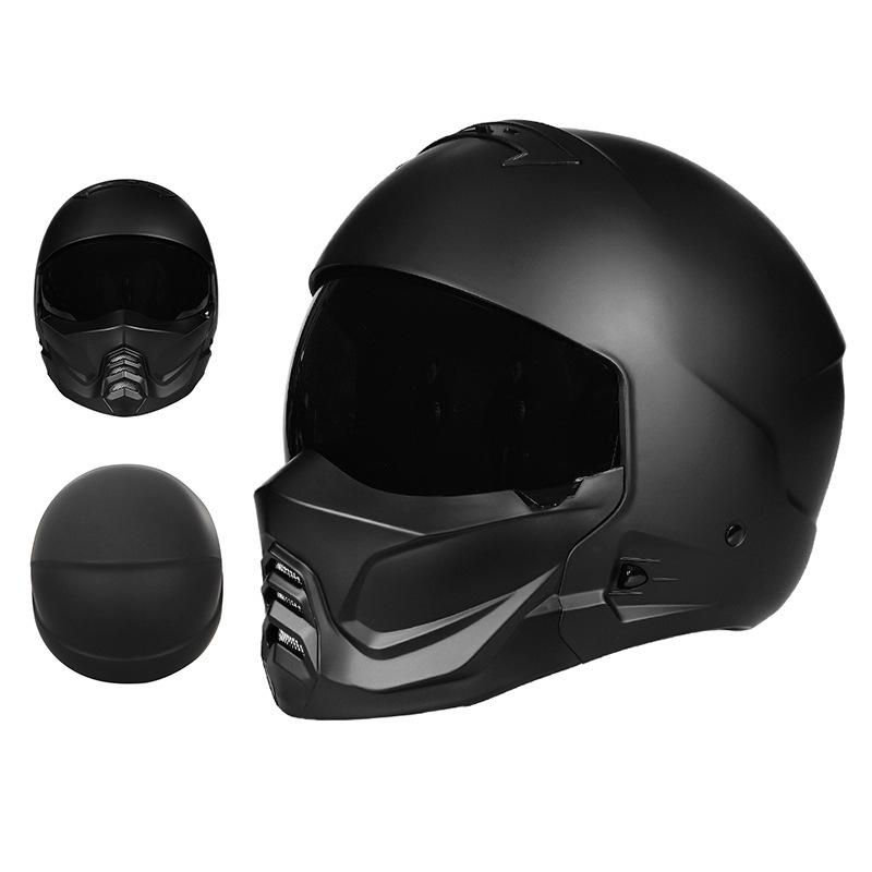 3C Certified Retro Full Face Electric Motorcycle Helmet for Men & Women - Four Seasons Half Helmet, Third Gen Scorpion Design