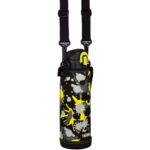 Thermos Vacuum Insulated 2-Way Water Bottle, 1.0L/1.03L, Black Paint, FHO-1001WF BK-PT