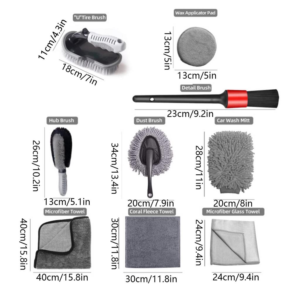 Detailing Brushes For Vehicles Car Detailing Scrubber Set Vehicle Washing Brushes For Automotive Interior Exterior Truck SUV RV