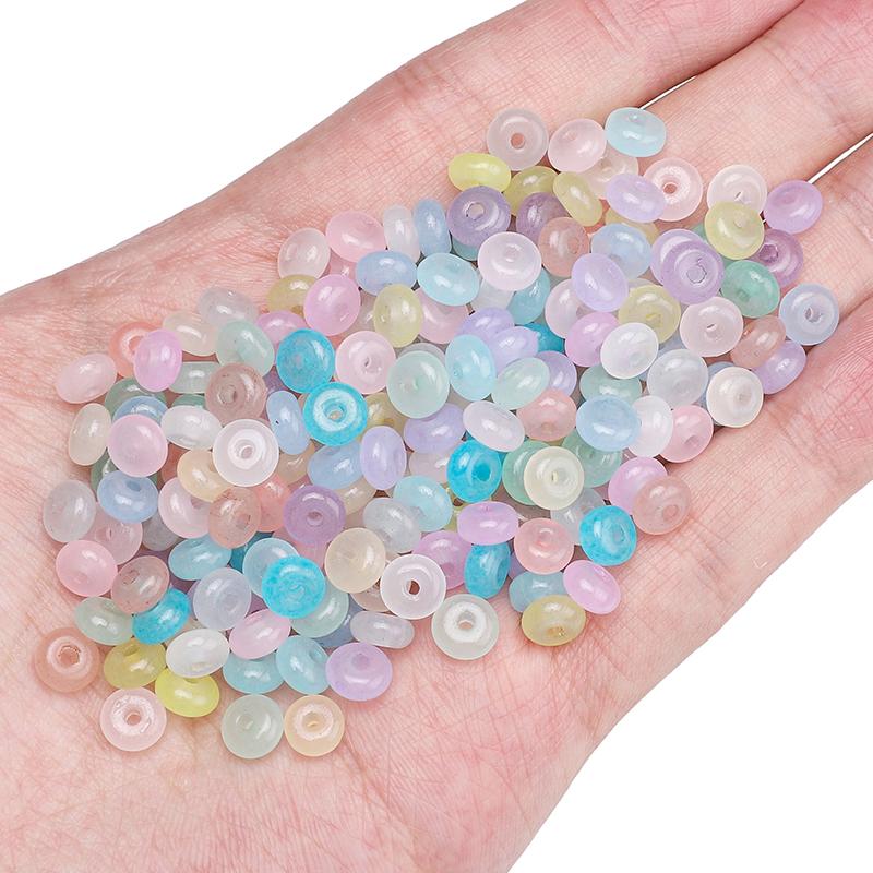50Pcs Crystal Czech Glass Beads Abacus Seed Beads for Earring Bracelet DIY Jewelry Craft Accessoreis Making