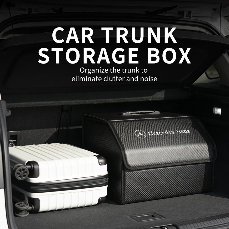 Car Storage Box Multifunctional Leather Organizer Bag Auto Interior Accessories For Benz AMG VIANO GLB GLC W108 W124 W126 W169
