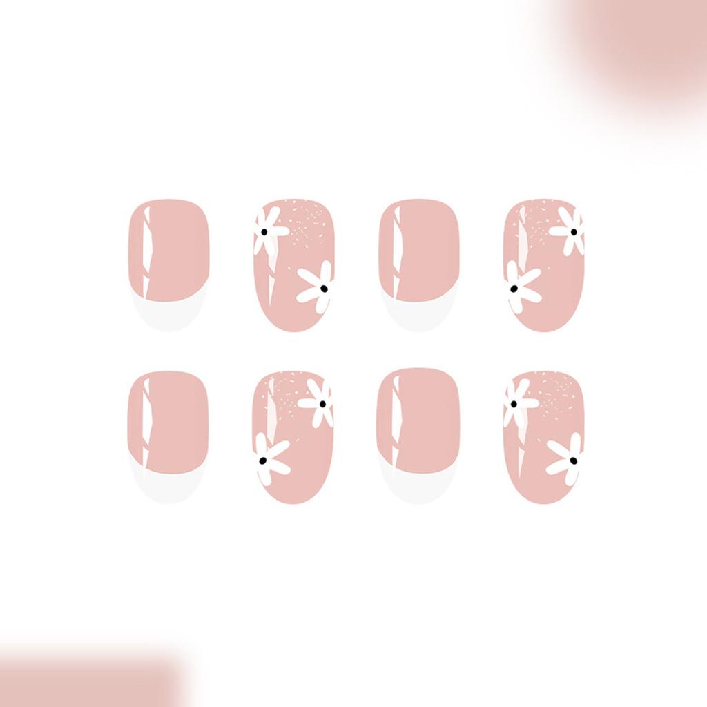 24 szt. Eleganckie francuskie brokatowe paznokcie do wciskania na imprezy, wydarzenia, do noszenia na co dzień, trwały plastik, eleganckie paznokcie sztuczne na imprezę