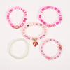 5pcs/set Acrylic Beads Valentine's Day Beaded Bracelets Bohemian Beaded Bracelet  Hand Decoration