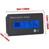 LCD Digital Battery Capacity Monitor with Flashing Alarm, 12-84V Voltage Meter Monitor/Battery Capacity Tester for - Battery, Lithium Battery,
