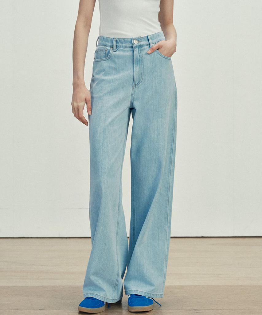 Marop 9164 Lightweight Wide Denim Pants (Light Indigo)