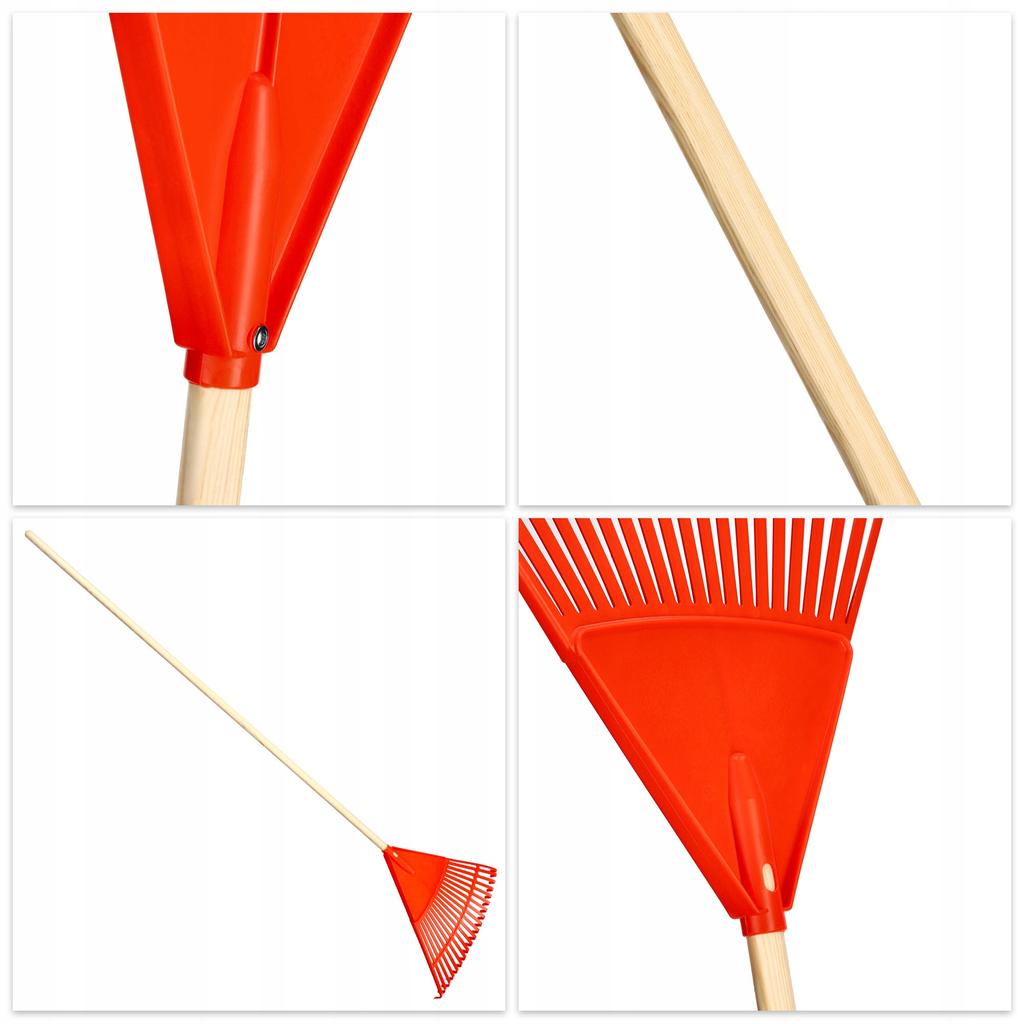 KADAX Grabie Do Liści Trawy Z Drewnianym Trzonkiem 180cm