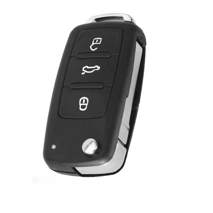 Key Shell for VW Polo 5 Golf 5 Passat Jetta Scirocco Touran Sharan Tiguan Skoda Fabia Seat Ibiza Leon Altea 3 Buttons Phonillico®