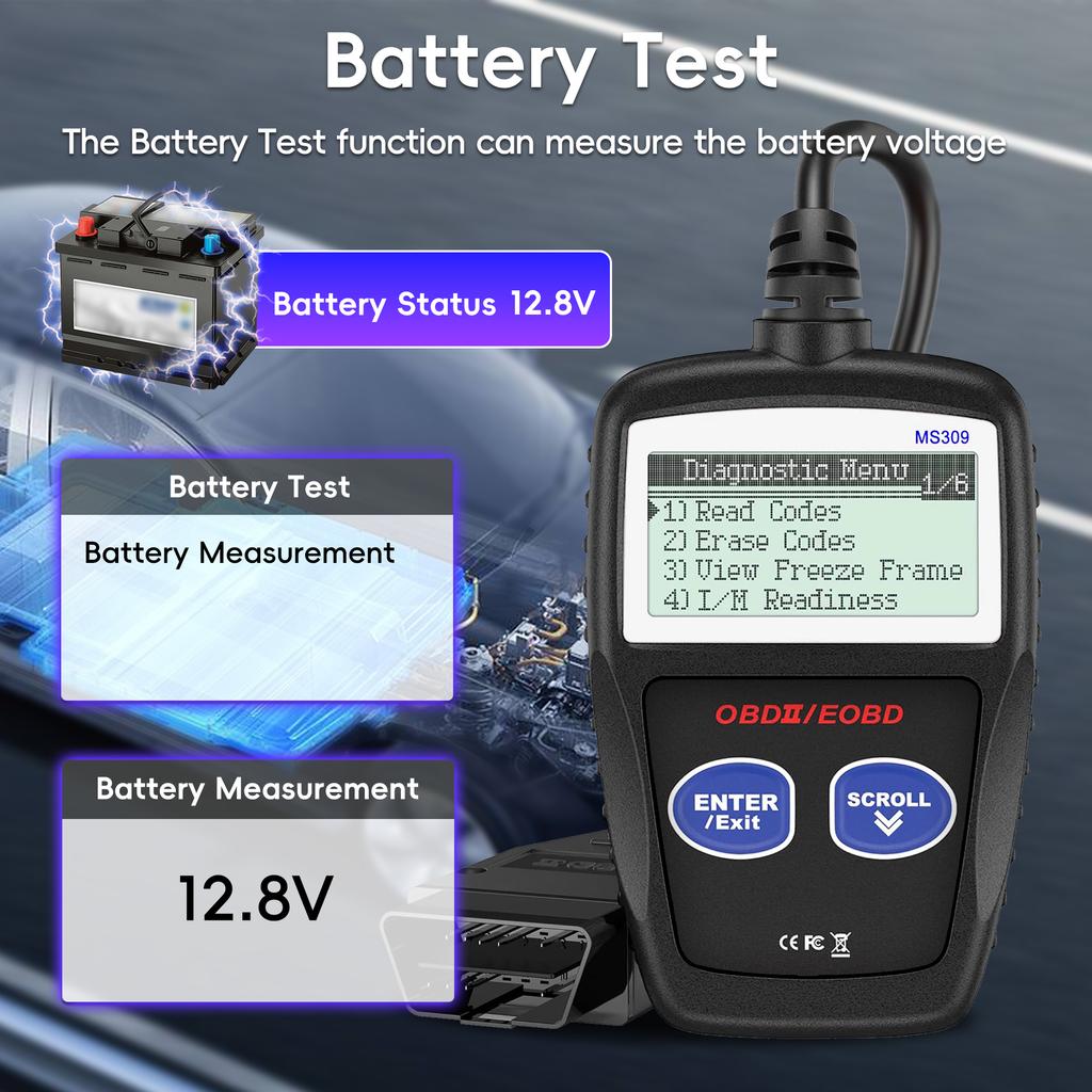 Cititor de coduri de scanare OBD2 auto Scanner de defecțiuni ale motorului CAN Instrument de scanare de diagnosticare pentru toate mașinile cu protocol OBD II din 1996