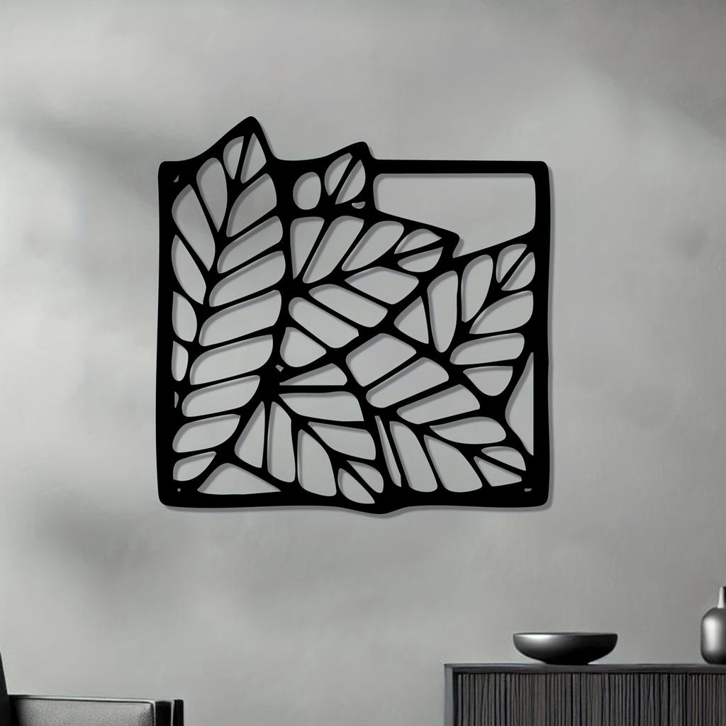1pc Iron Leaf Wall Art Botanical Metal Sculpture Garden Fence Backyard Decor Holiday Gift