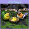 Resin Bird Micro Landscape Miniature Garden Decor With Bird Nests For Home And Gifts
