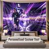 Vlastní text s jménem Gobelín Cristiano Ronaldo Personalizovaný polyesterový nástěnný gobelín do ložnice a pokoje