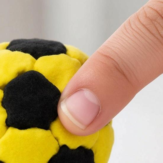 1/3/6Pcs Plush Football Footbags Hacky Sack Ball, Handmade Multicolored Throwing Beanbag, Kids Adults Juggling Kick Ball for Indoor Outdoor Play