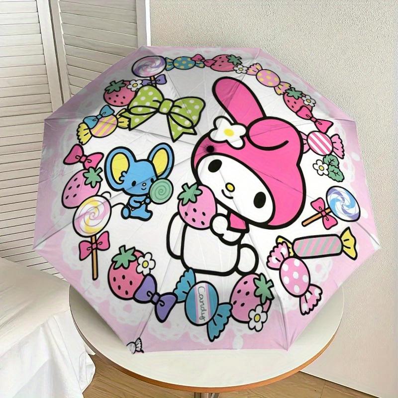 1pc My Melody Candy Land Umbrella with Plastic Handle,Suitable for All Seasons Home Travel Outdoor UmbrellaSanlio581
