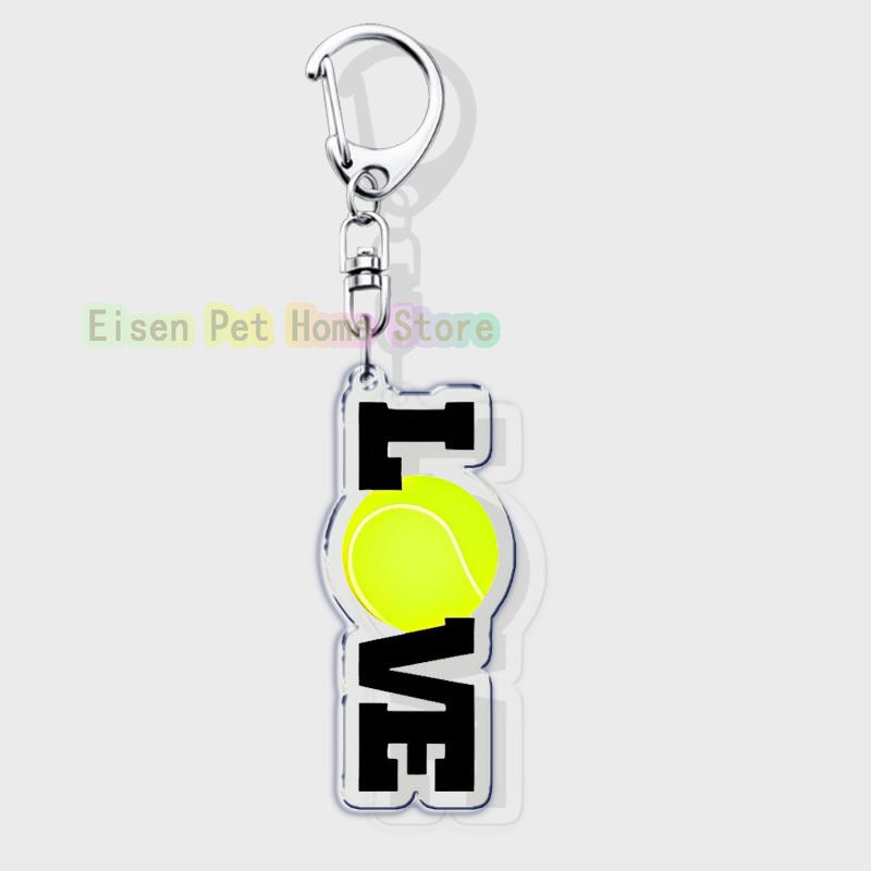 Classic Sports I Love Tennis Keychains for Accessories Bag Hobby Bike Car Keyrings Jewelry Friends Father Boyfriends Gifts