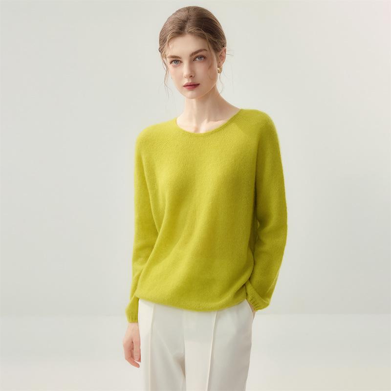 Lekasha Women's Cashmere Goat Wool Loose Knit Sweater