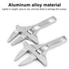 Adjustable Wrench Precision Scale Markings Extra-Wide 68mm Mouth Opening Compact Size Short Handle Wrench Home Repair Tool