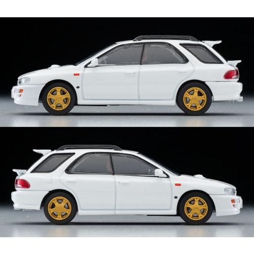 Tomytec Tomica Limited Vintage Neo 1/64 Scale LV-N281a Subaru Impreza Pure Sports Wagon WRX STi Version V White 1998 Model (Finished Product)