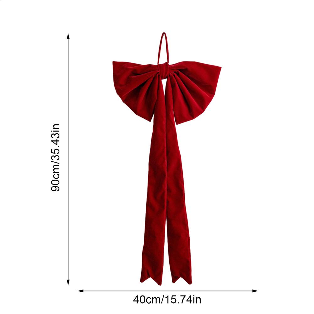 Большие красные елочные банты, красные рождественские банты, елочные украшения для вечеринки, для дома и улицы, для входной двери, гостиной. 50cm