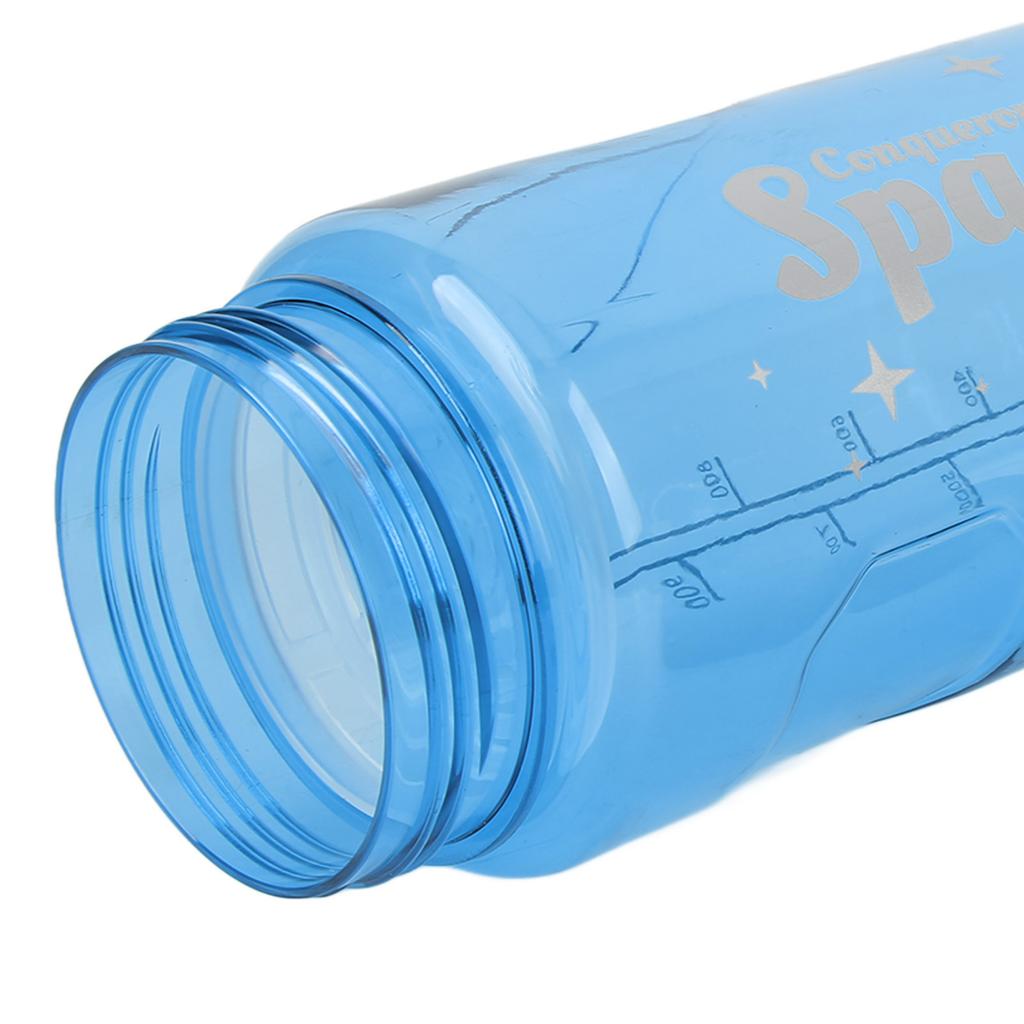 1500ml Sports Water Bottle Food Grade PC with Drinking Water Scale Fitness Jug for Gym Cycling Running