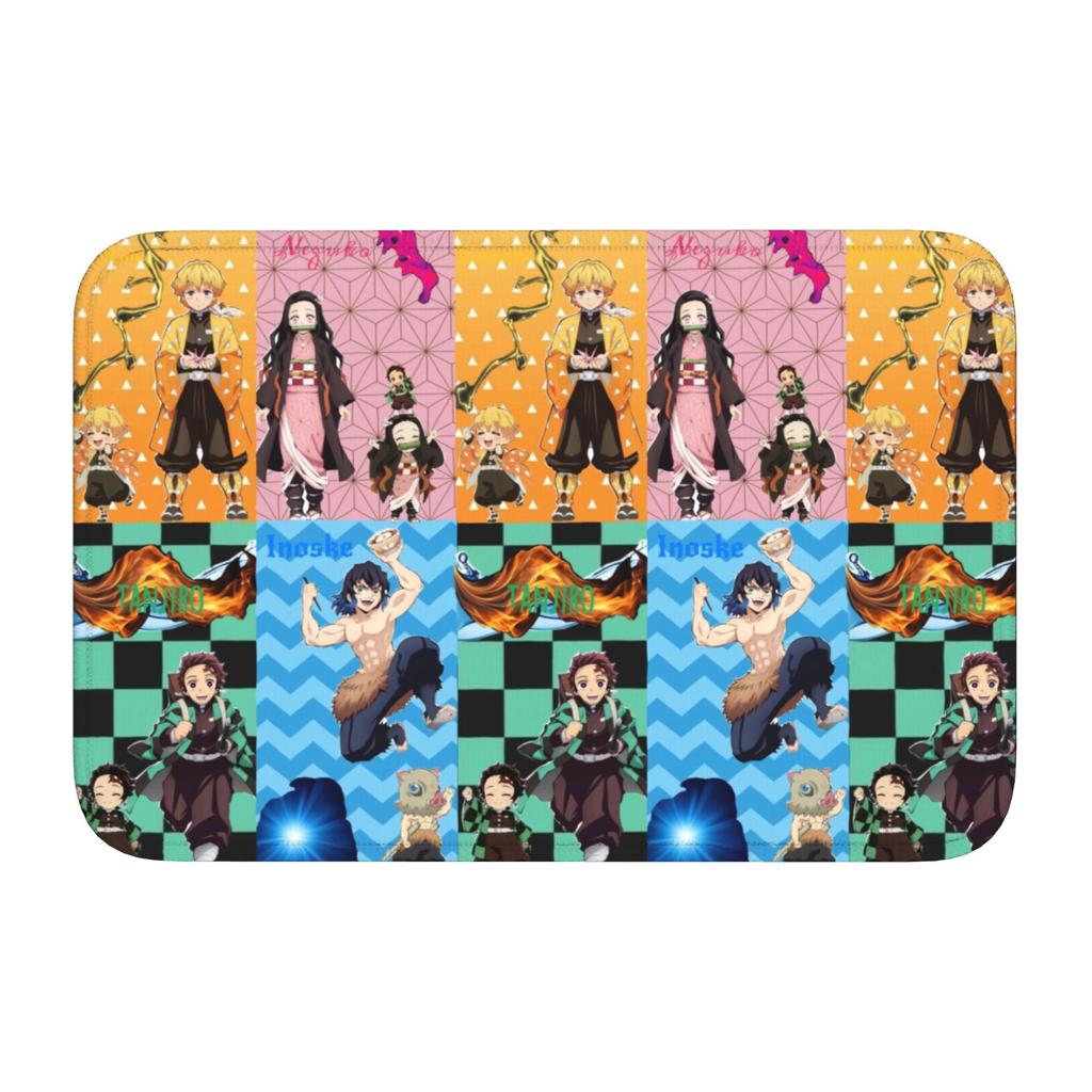 Custom Demones S-Slayer Doormat Anti-Slip Entrance Welcome Kitchen Bath Floor Door Mat  Toilet Living Room Carpet Rug