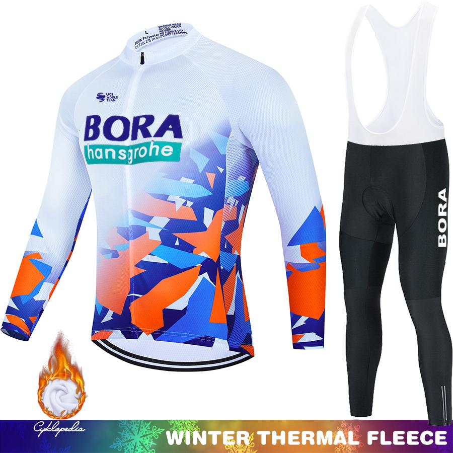Men's2026 Winter Warm Cycling Clothing Set  Hermal Fleece Jersey UCI BORA Jumper Clothing Mountain Bikes Retro Mens Clothes Ciclismo Hombre Suit